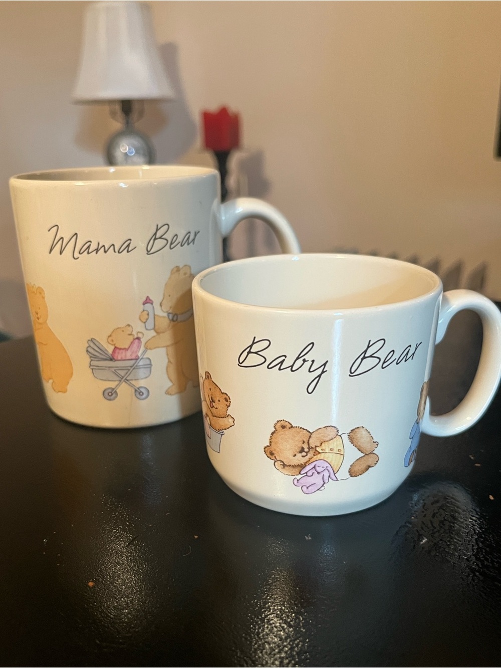 Vintage 1988 HALLMARK Keepsake Mugs Mama Bear and Baby Bear